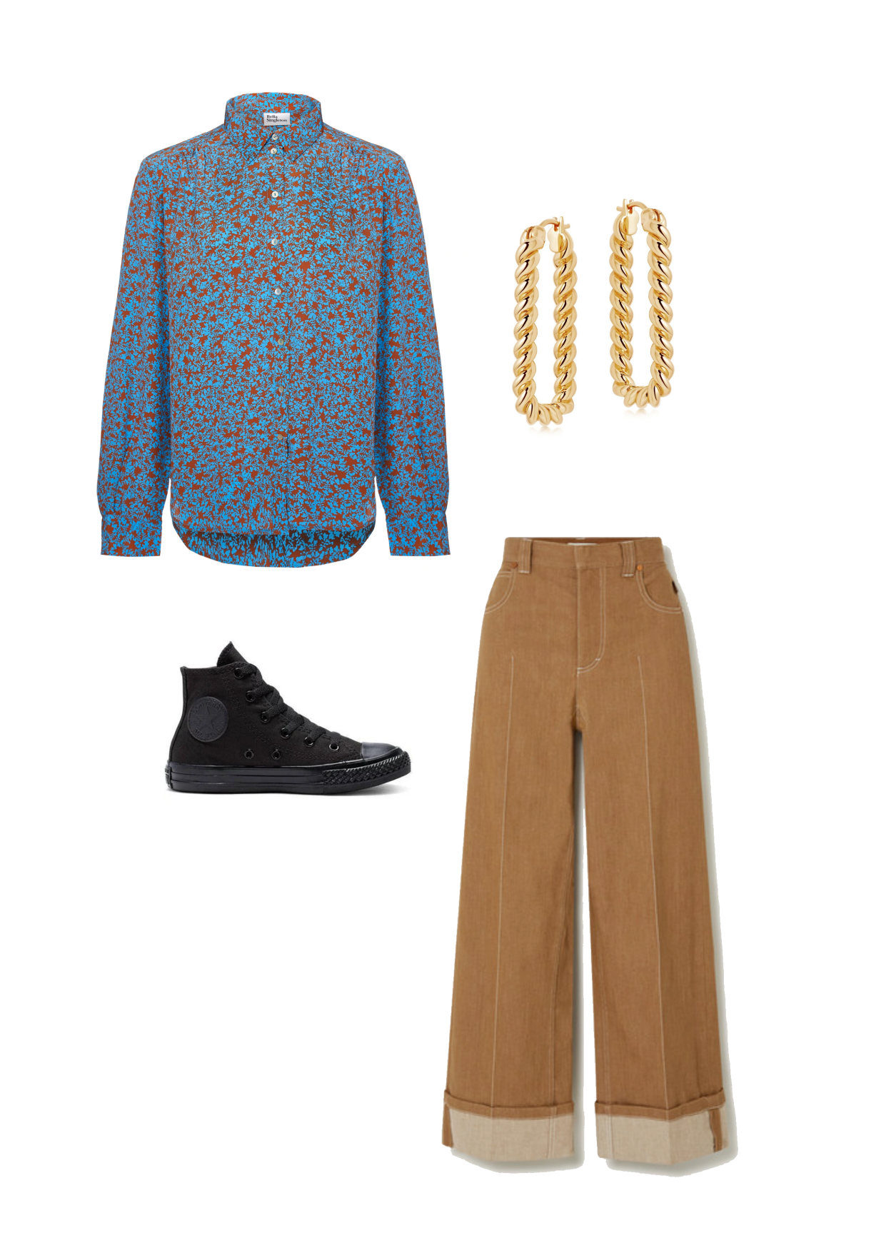 How to style the Cecily shirt in Blue/Brown