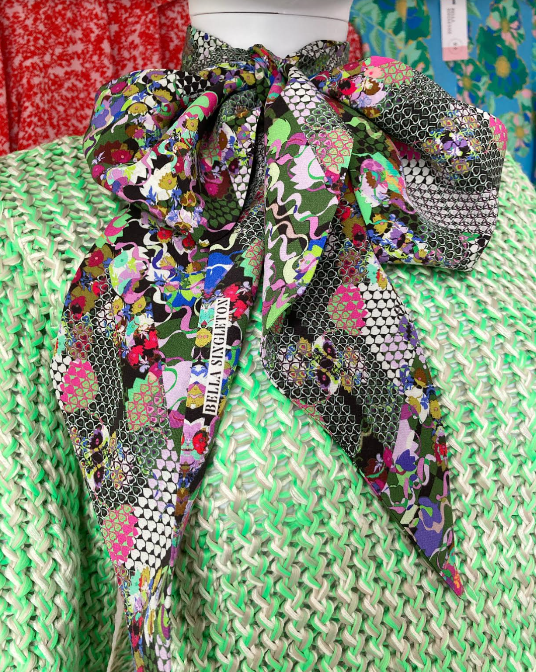 Bring the drama with our new skinny silk scarves.