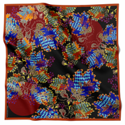 Autumn Leaves Silk Scarf - Burgundy